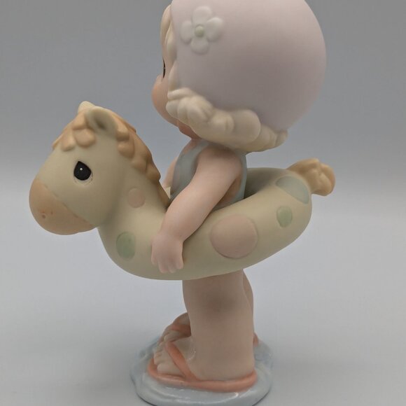 Precious Moments Figurine You're a Life Saver to Me, 1996, Girl with Pool Float - Picture 5 of 8